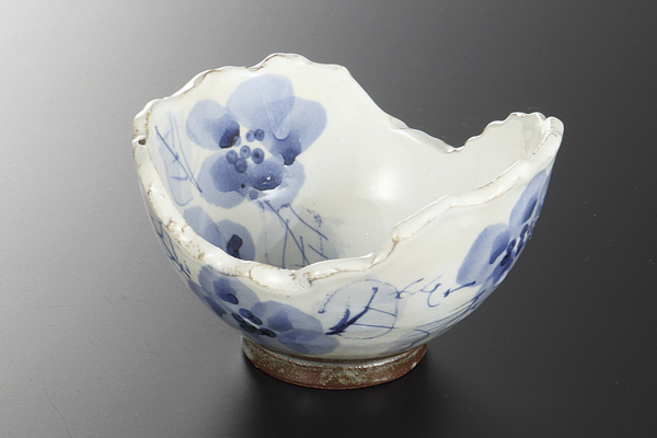 粉引染付花 ちぎり小鉢