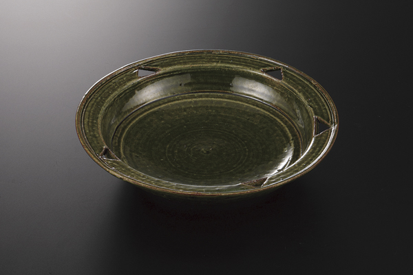 織部透かし 平鉢