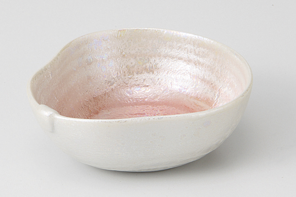 桃柚銀彩瓢型 小付