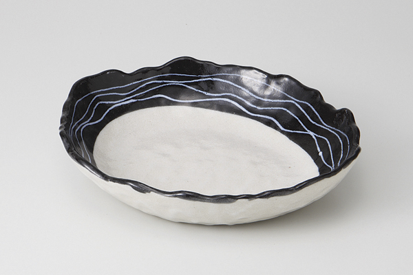 ネイビー乱線 楕円ボール