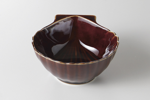 飴釉シェル型 ボール