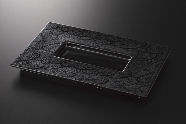 銀彩波紋 いろり皿