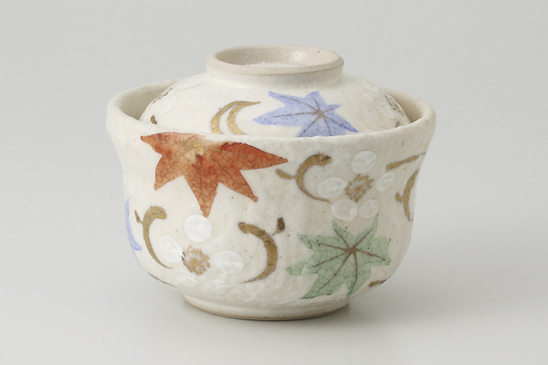 白志野立田川 菓子碗