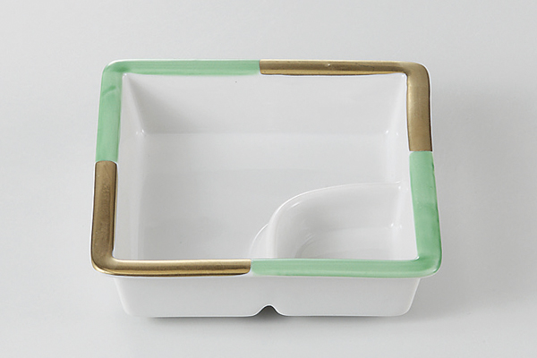 【廃番】金彩交趾 仕切鉢