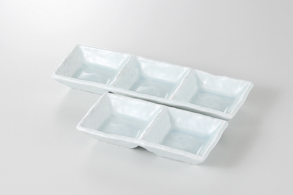 青白磁 三品皿