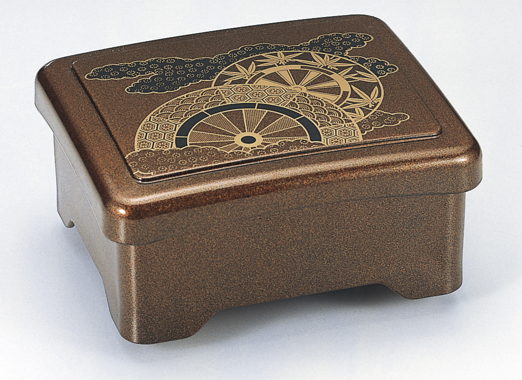 光月丼重 梨地御所車内朱塗