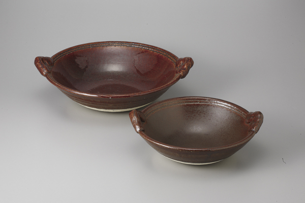 あめ釉(耐熱) 手付鍋(小)