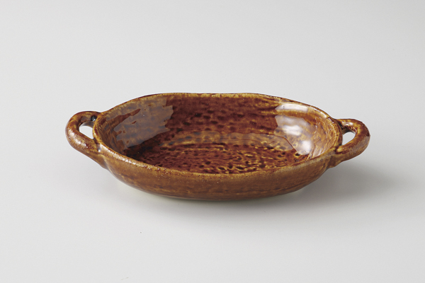 アメ釉 両手 グラタン耐熱