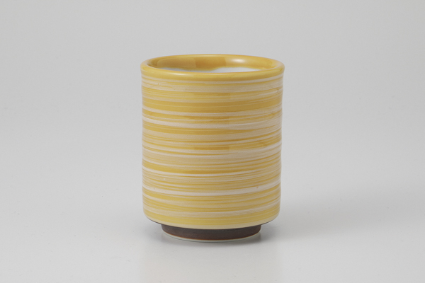 【廃番】オレンジ 切立六兵衛小湯呑