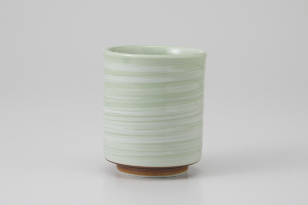 【廃番】ライトグリーン 切立六兵衛小湯呑