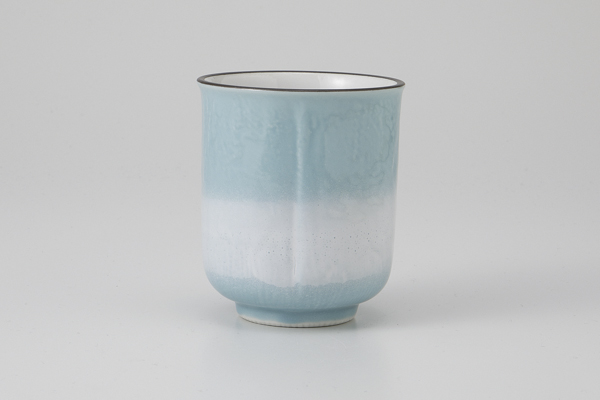 【廃番】ライトブルー白吹 切立六兵衛小湯呑