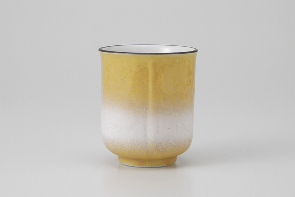 【廃番】ライトオレンジ白吹 切立六兵衛小湯呑