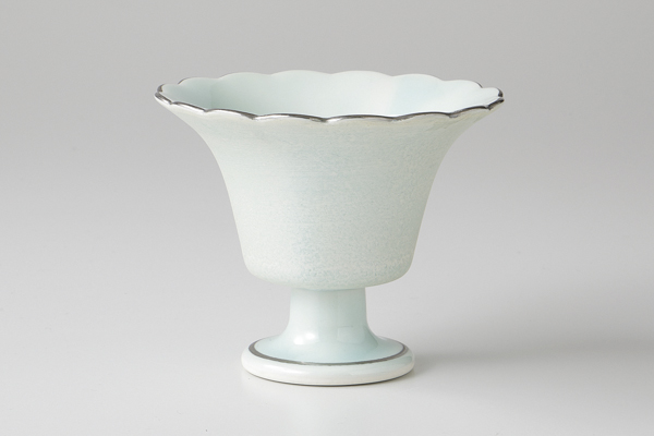 【廃番】渋青白 桔梗型ミニ小鉢