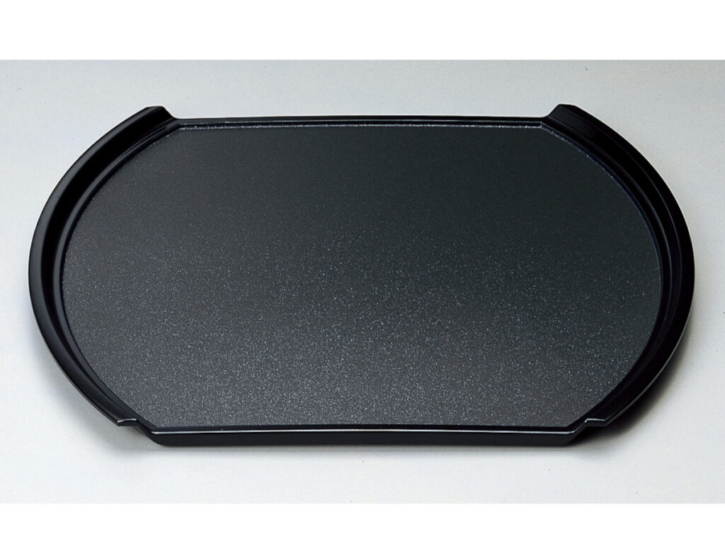 小判型ﾌﾗｲﾄ盆 黒ﾊﾟｰﾙSL 尺4.5寸(弱NS加工)