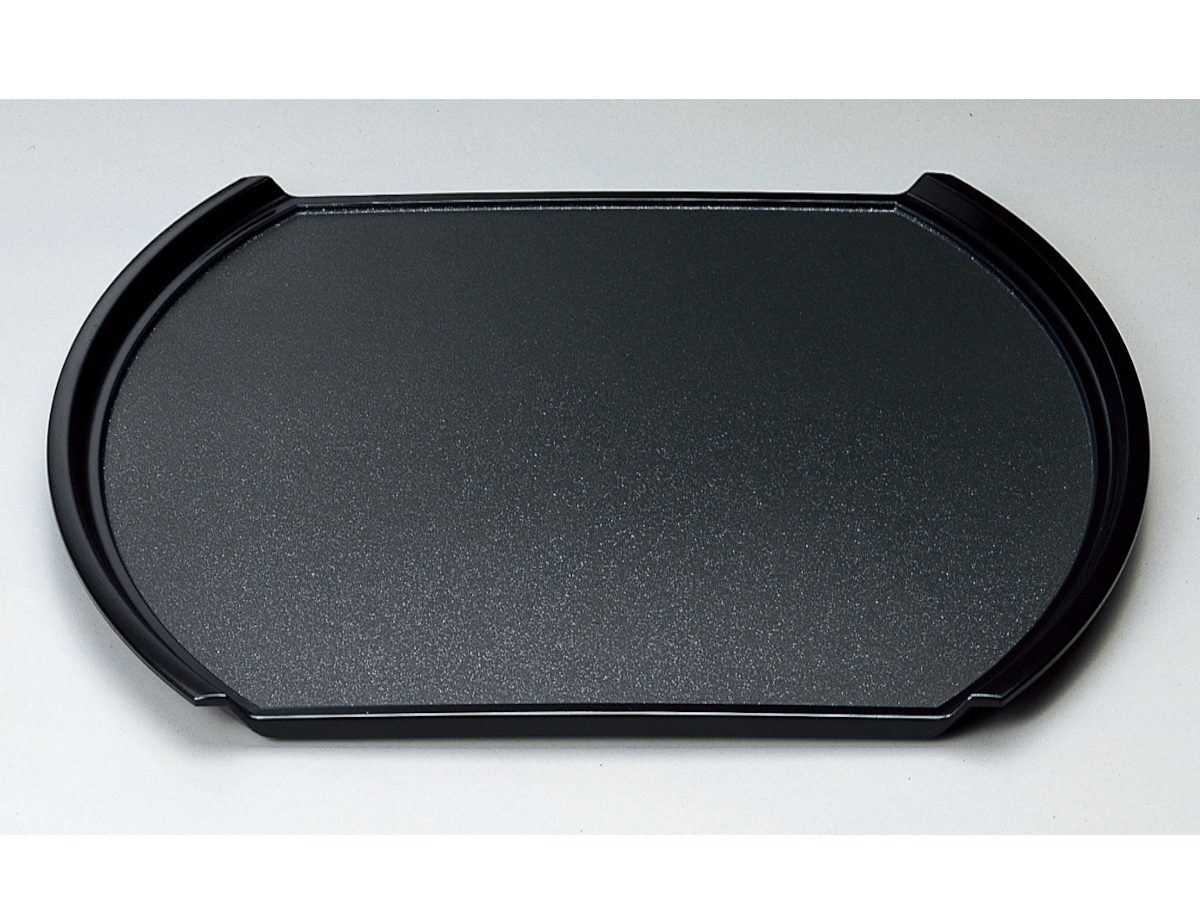 小判型ﾌﾗｲﾄ盆 黒ﾊﾟｰﾙSL 尺2.5寸(弱NS加工)