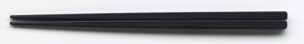 SPS樹脂箸 えびす筋目四角箸 22.5cm 黒OM(