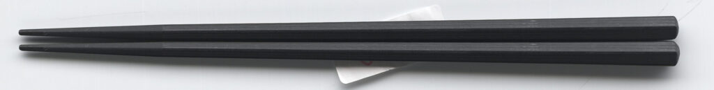 SPS樹脂箸 えびす筋目五角箸 22.5cm 黒OM(