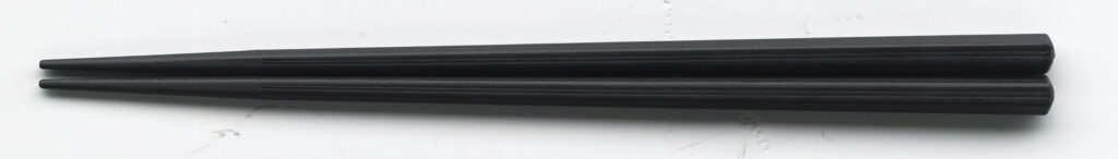 SPS樹脂箸 えびす筋目六角箸 22.5cm 黒OM(