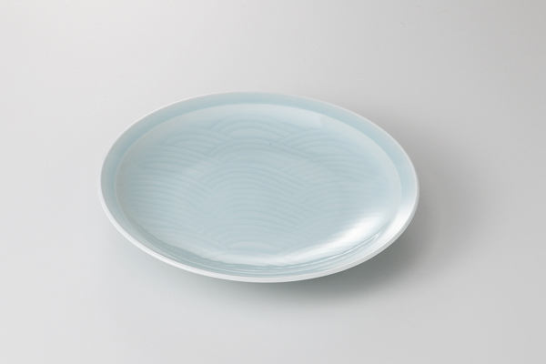 【廃番】青白磁青海波 5.0皿