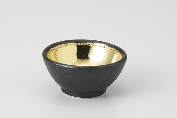 【廃番】金彩黒茶 豆鉢