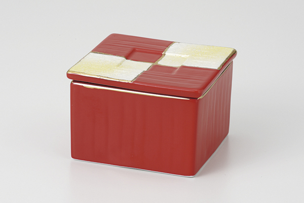 【廃番】赤白市松 蓋物