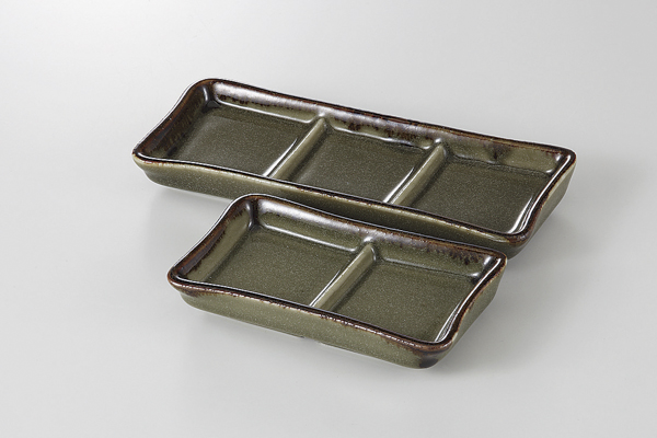 唐津 三ッ仕切皿