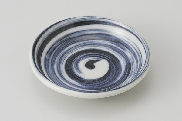 【廃番】白刷毛黒錆 玉渕3.0皿