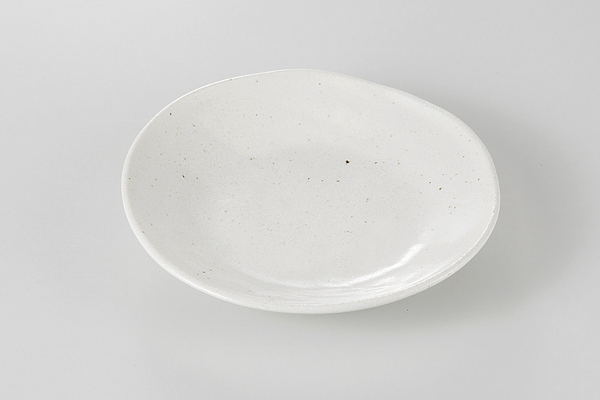 【廃番】白粉引ソギ 楕円皿