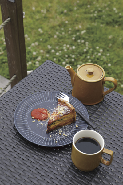 SHINOGI 18cm丸皿(ブラックネイビー)