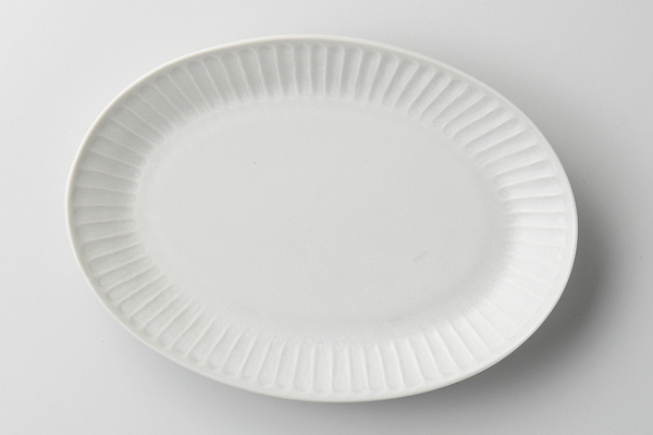 SHINOGI 23cm楕円皿(アイボリー)