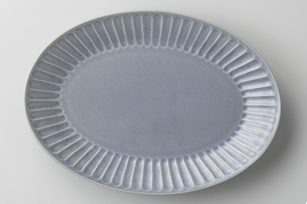 SHINOGI 23cm楕円皿(グレー)
