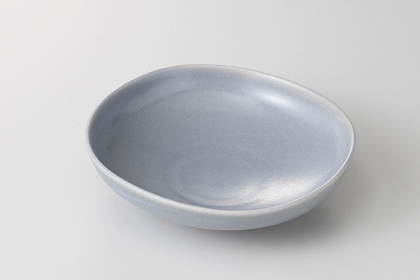 【廃番】ナデ角 12cm深皿(マットグレー)
