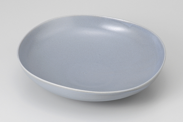 【廃番】ナデ角 20cm深皿(マットグレー)