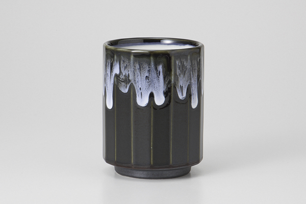 オリベ白流16角 寿司湯呑