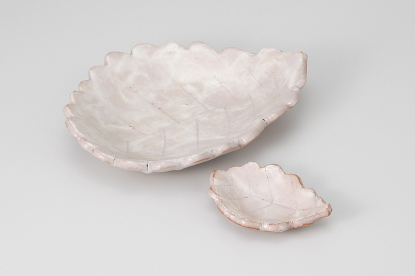 淡彩志野 葉型刺身