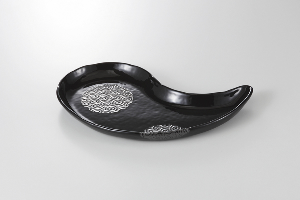 【廃番】天目なると まが玉皿