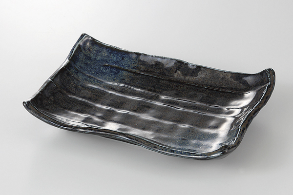 オーロラ 渕波焼物皿