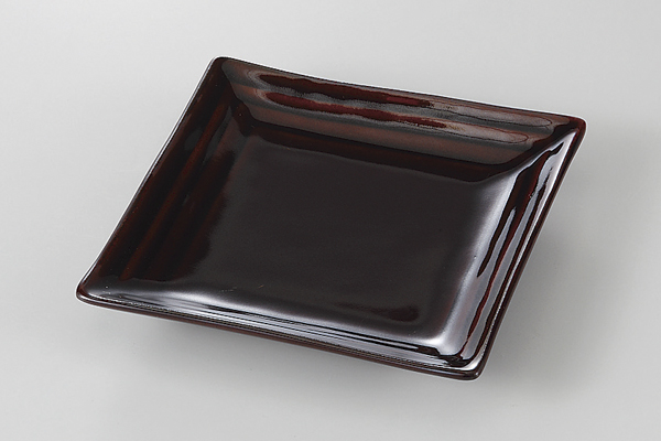 アメ釉 段々銘々皿