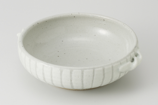 【廃番】貫入白粉引 手付鉢