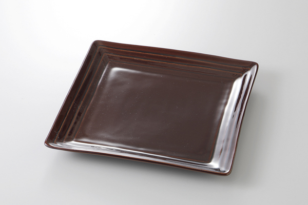 アメ釉 段々大皿