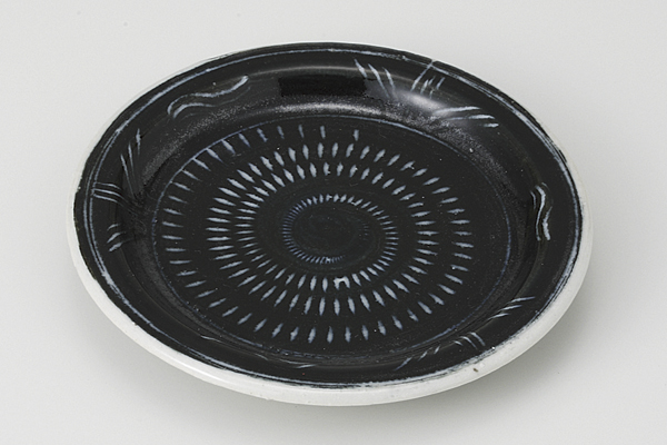 黒トチリ ツバ3寸皿