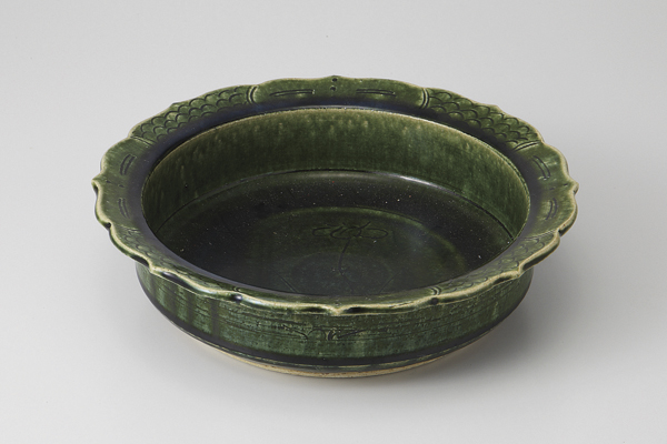 【廃番】輪花織部 8.0鉢