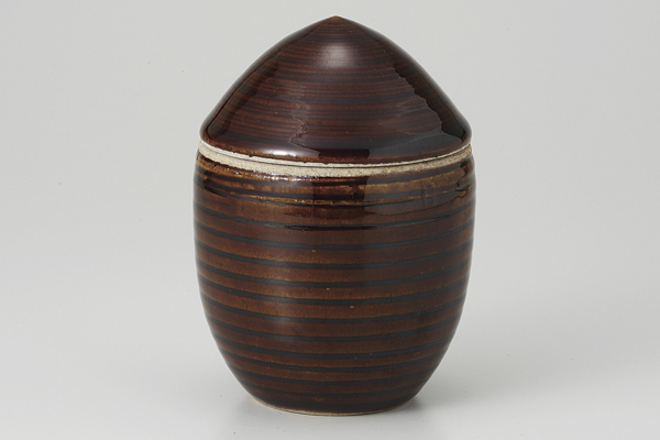 アメ釉千筋 どんぐり小吸碗