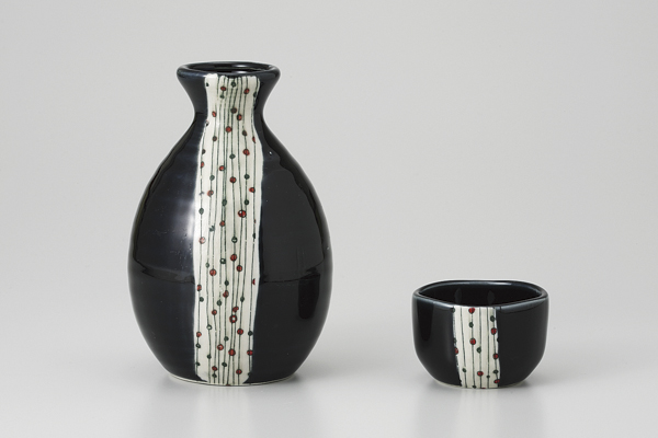 濃紺玉すだれ 徳利 小