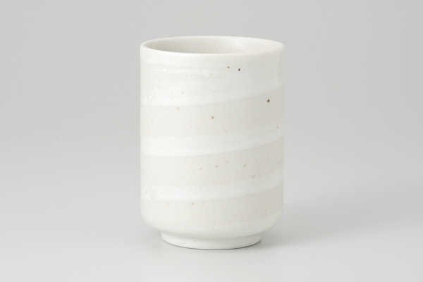 クリーム渦 湯呑