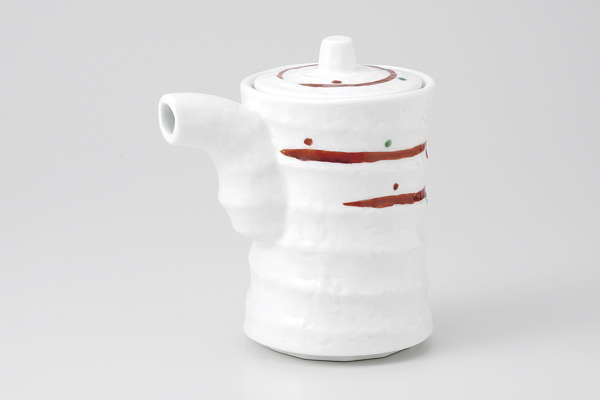 【廃番】赤絵すだれ つづみ型出汁入れ