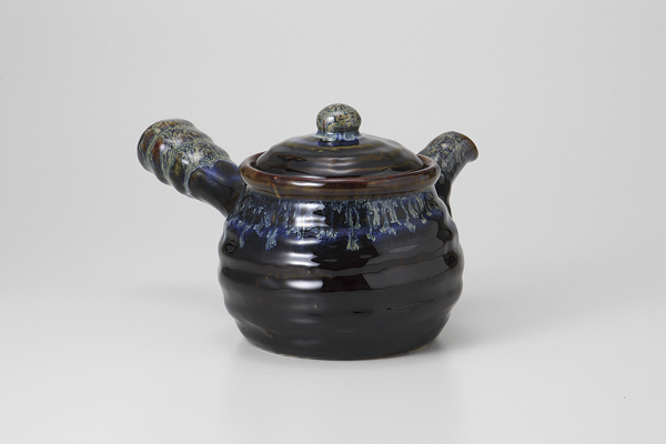 天目青流 ジャンボ急須(網カゴ付)