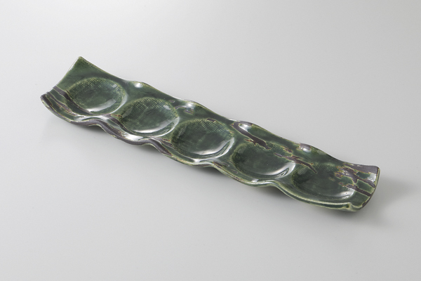 錆刷毛織部 五蓮皿