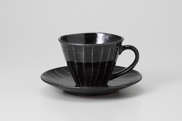 黒ストライプ コーヒーC/S