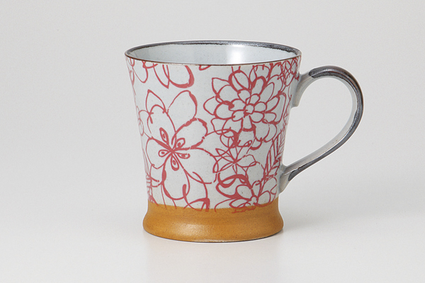 モノクロガーデン マグ赤